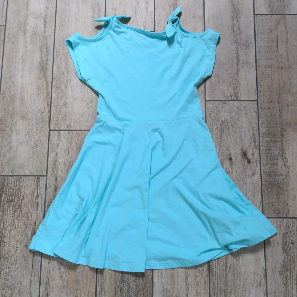 The Children's Place Short Sleeve Cold Shoulder Fit and Flare/Skater Dress
